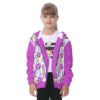 Hand Drawn Watercolor Patterns Design - All-Over Print Kid's Heavy Fleece Zip Up Hoodie