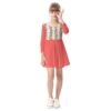 Floral Stripes Pattren Design - All-Over Print Kid's Long Sleeve Dress