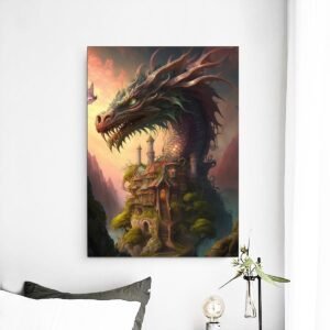 Fantasy Dragonland Digital Design - Frameless Single Mural