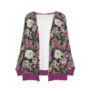 Luxuriant Garden Pattern Design - All-Over Print Women's Imitation Knitted Cardigan