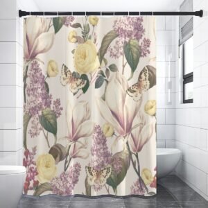 Romantic Bouquet of Flowers Design - Shower Curtains 150(gsm)