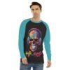 HipHop Skull Design - All-Over Print Men's Long Sleeve T-shirt With Raglan Sleeve