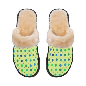 Colrful Dots Pattren Design - Women's Home Plush Slippers