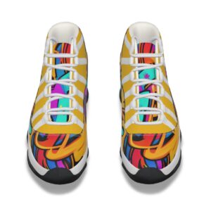 Graffiti Design - Men's High Top Basketball Shoes
