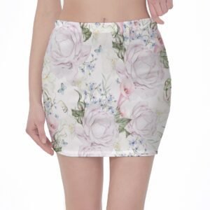 Hand Drawn Watercolor Patterns Design - All-Over Print Hip Skirt