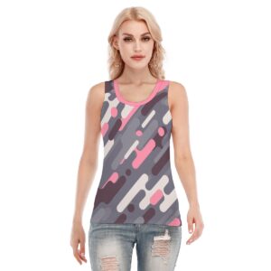 Comouflage Pattren Design - All-Over Print Women's Skinny Sport Tank Top