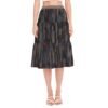 Black Texture Design - All-Over Print Women's Stitched Pleated Chiffon Skirt