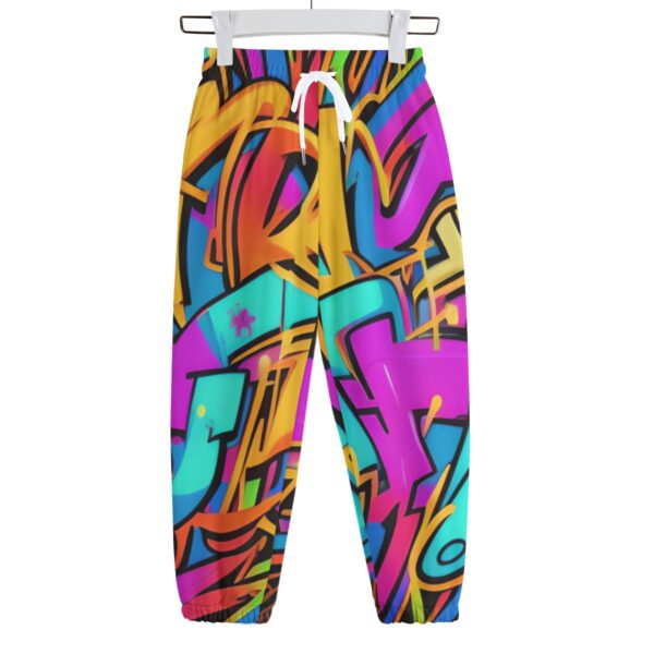 Graffiti Background Design - All-Over Print Kid's Sweatpants | 310GSM Cotton