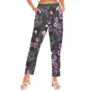 Enchanted Bouquet Pattern Design - All-Over Print Women's Loose Straight-leg Pants