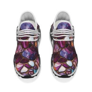 Abstract Marbal Effect Design - All-Over Print Men's Mesh Sneakers