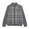 Plaid Patterns Design - Over Print Unisex Stand Up Collar Jacket With Raglan Sleeve | 310GSM Cotton