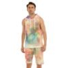 Colorful Ink Texture Design - All-Over Print Men's Sleeveless Vest And Shorts Set