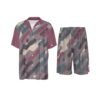 Comouflage Pattren Design - All-Over Print Men's Imitation Silk Shirt Suit