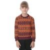 Tribal Seamless Pattern Design - All-Over Print Kid's Sweatshirt
