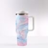 Pastel Alcohol Ink Textures Design - 40 oz Tumbler With Handle