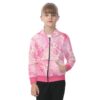 Marble Digital Design - All-Over Print Kid's Zip-up Hoodie With Patch Pocket
