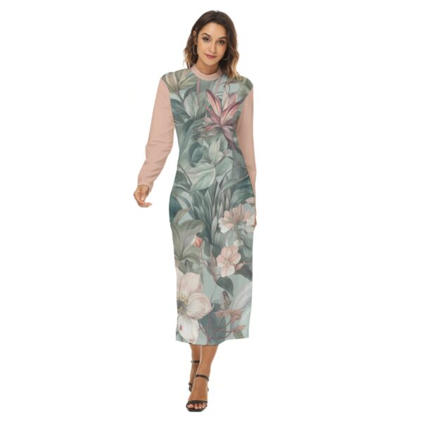 Flower Floral Design - All-Over Print Women's Hip Dress